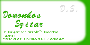 domonkos szitar business card